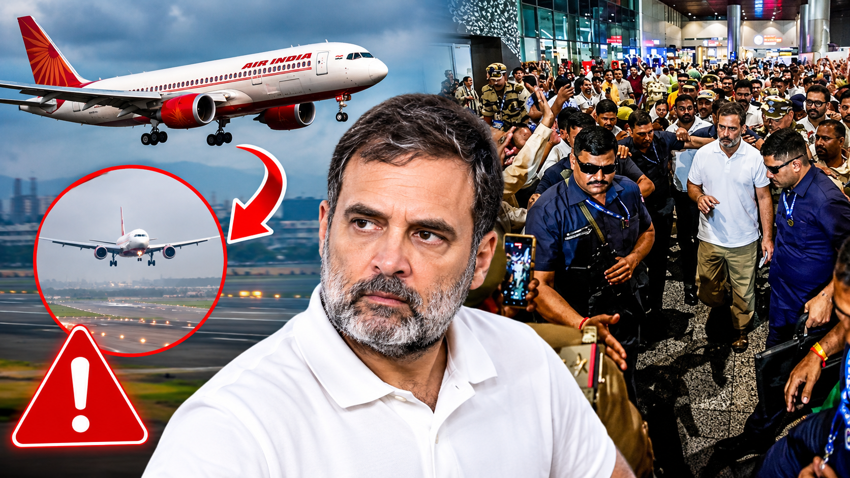 राहुल गांधी की फ्लाइट लखनऊ में पहली बार नहीं उतर पाई, दूसरे प्रयास में सुरक्षित लैंडिंग